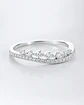 Anillo ondulado con circones en plata 925 — Talla 18 - Miniatura 1