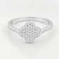 Anillo trébol de la suerte con circones en plata 925 — Talla 14 - Miniatura 1