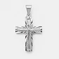 Colgante cruz facetada en plata 925 - Miniatura 1
