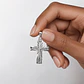 Colgante cruz facetada en plata 925 - Miniatura 2