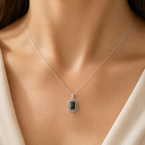 Medallón Ojo de Tigre en plata 925