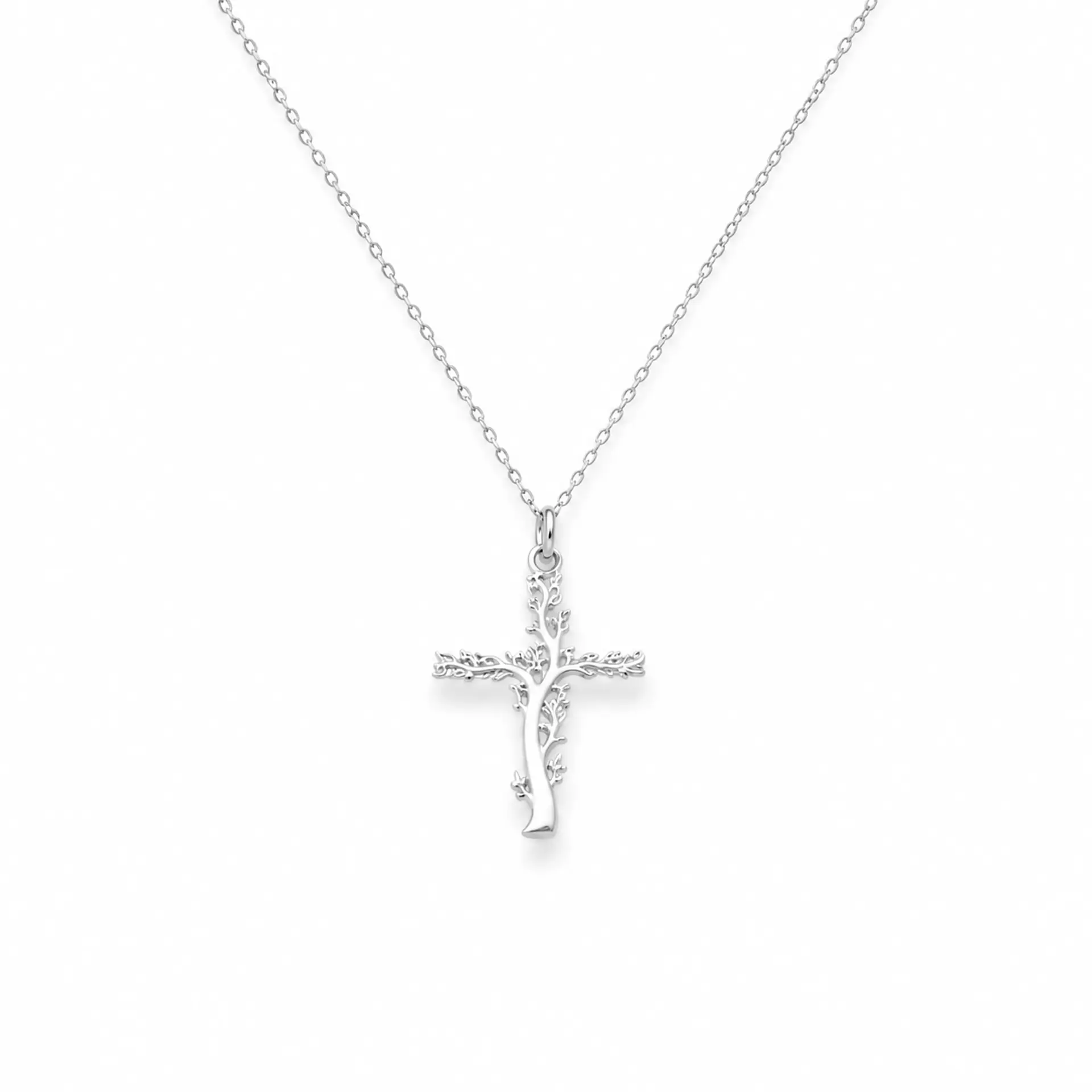 Collar cruz espiga en plata 925 1