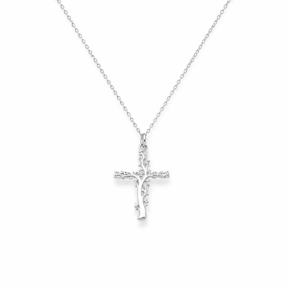 Collar cruz espiga en plata 925 1