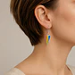 Aros prisma multicolor en plata 925 - Miniatura 2