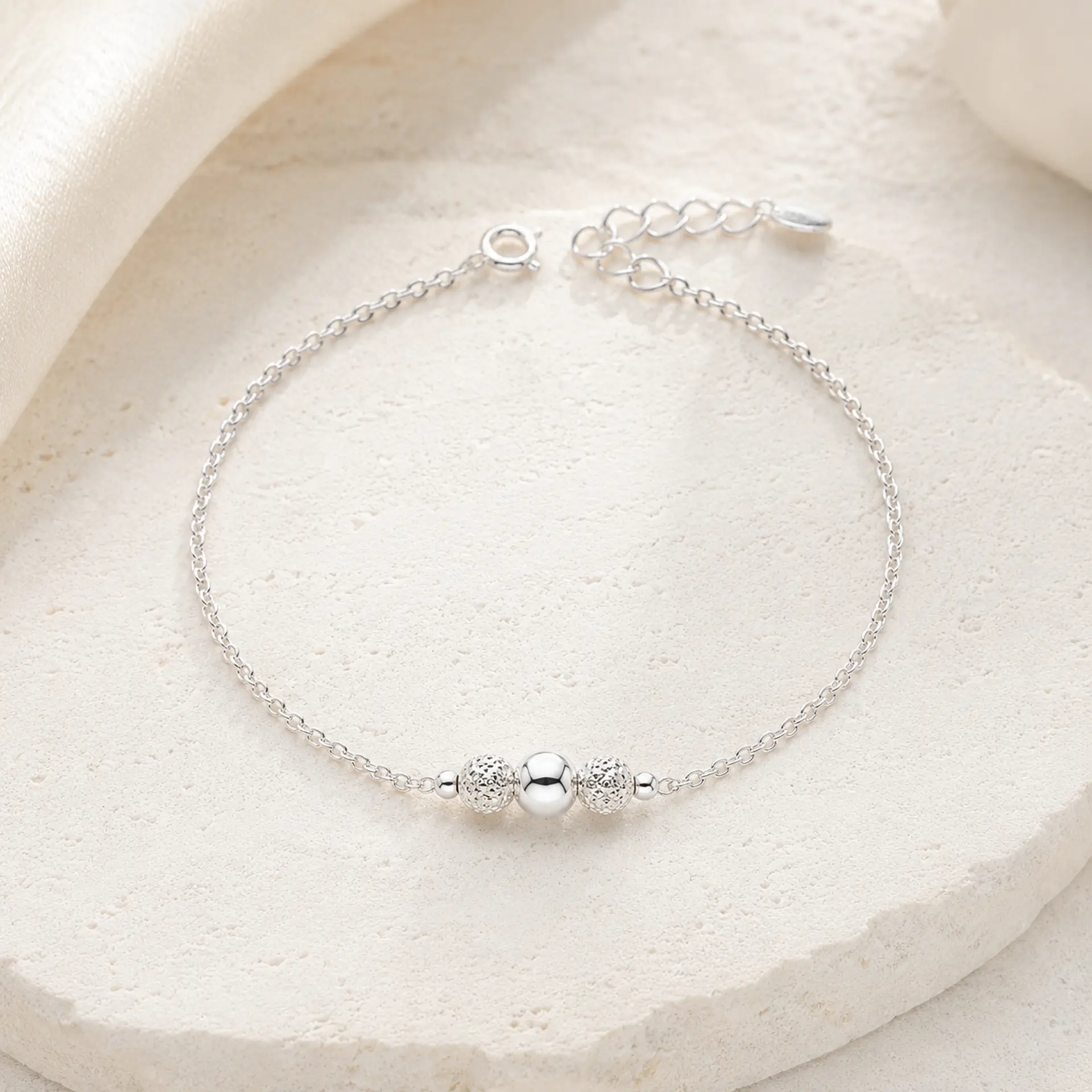 Pulsera fe luminosa en plata 925 2