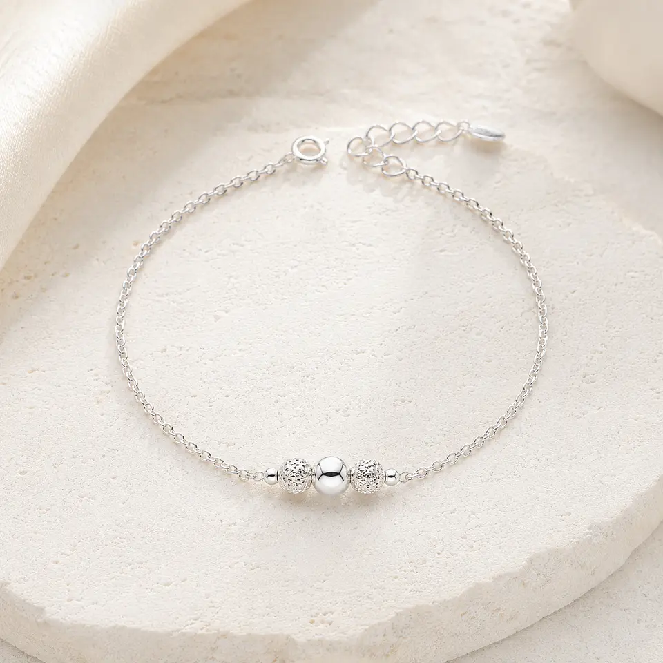 Pulsera fe luminosa en plata 925 2
