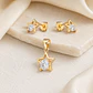 Conjunto estrella dorada en plata 925 - Miniatura 2