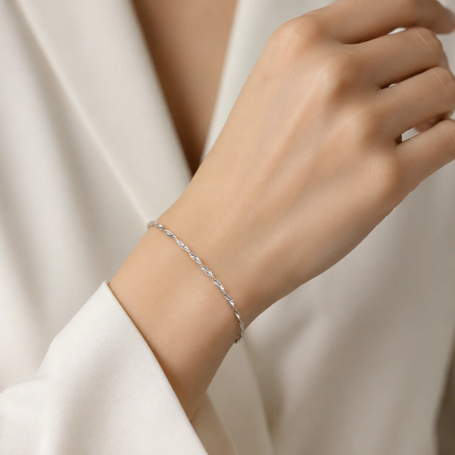 Pulsera italiana Singapur en plata 925 1