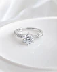 Anillo solitario de moissanita en plata 925 - talla 15 - Miniatura 3