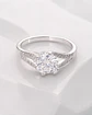 Anillo solitario de moissanita en plata 925 — Talla 18 - Miniatura 1