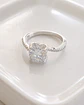 Anillo solitario de moissanita en plata 925 — Talla 12 - Miniatura 1
