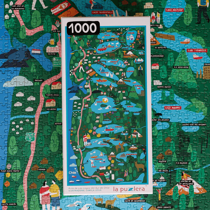 Puzzle Mapa Ruta de los Lagos 1000 Piezas 2