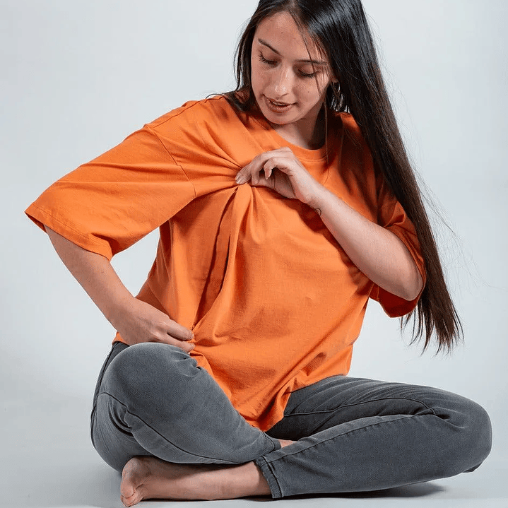 Polera de Lactancia Charlotte Naranja 3