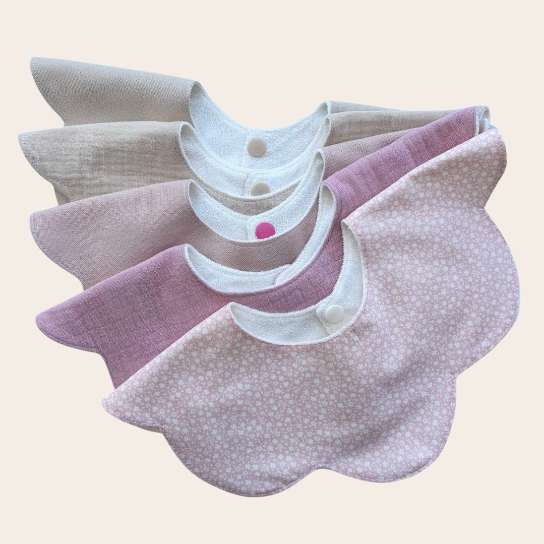 Babero Flor Lino Beige 2