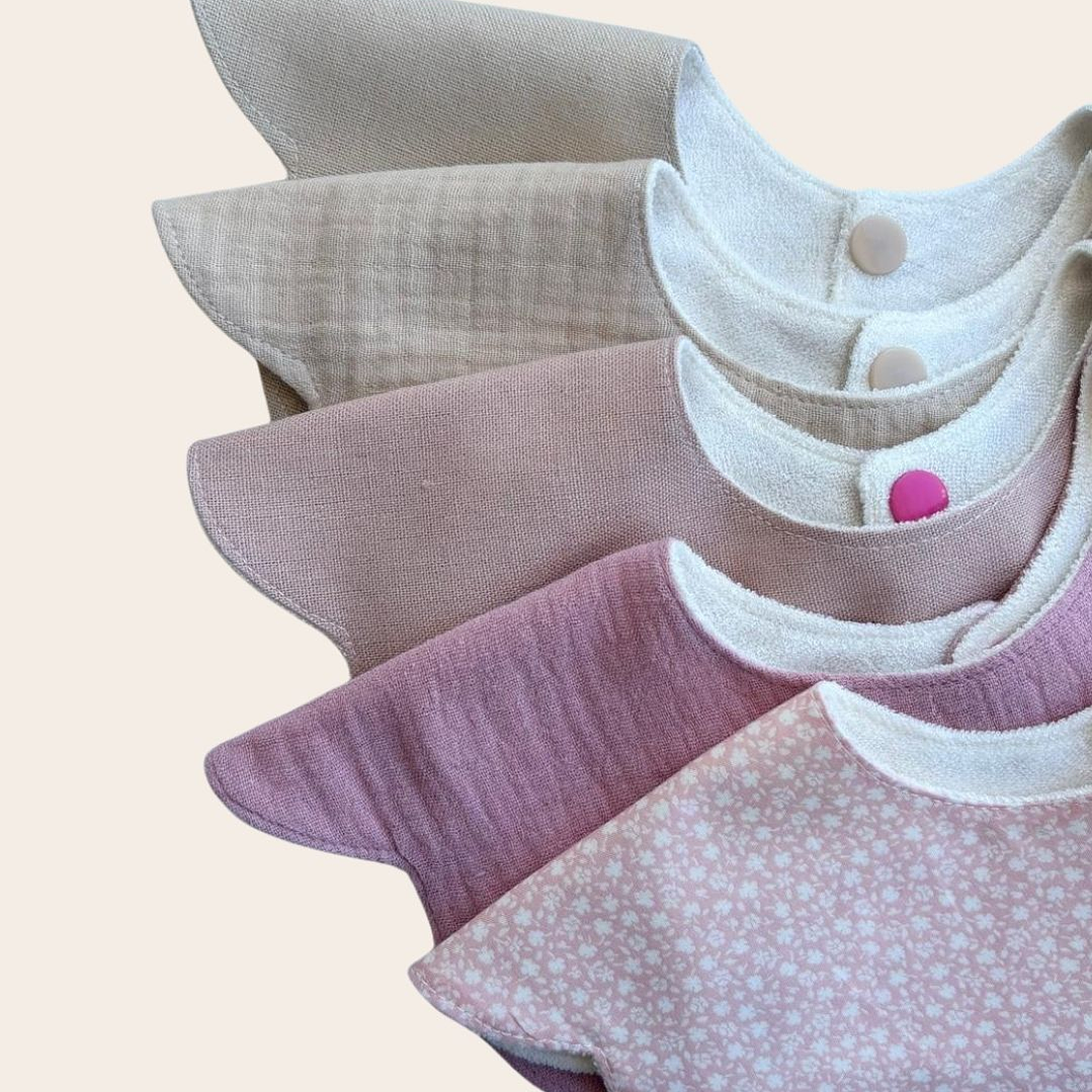 Babero Flor Lino Beige 3