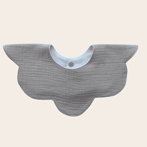 Babero Flor Muselina Beige