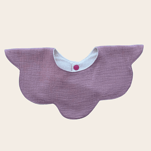 Babero Flor Muselina Rosa Viejo