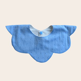 Babero Flor Plumeti Celeste