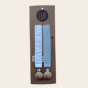 Pack x2 Portachupete Rayas Celeste