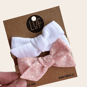 Pack x2 Cintillos Baby Flores Blancas