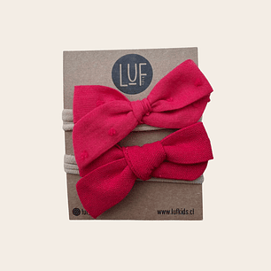 Pack x2 Cintillos Baby Plumeti Rojo Navidad