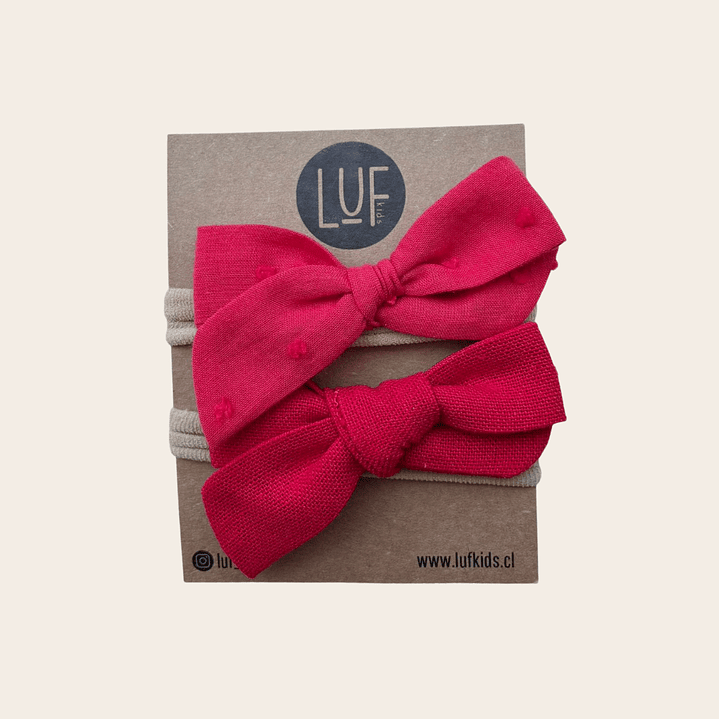 Pack x2 Cintillos Baby Plumeti Rojo Navidad 1