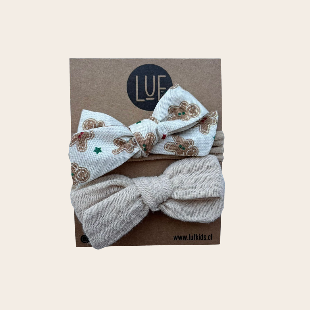 Pack x2 Cintillos Baby Galletas Jengibre Navidad 1