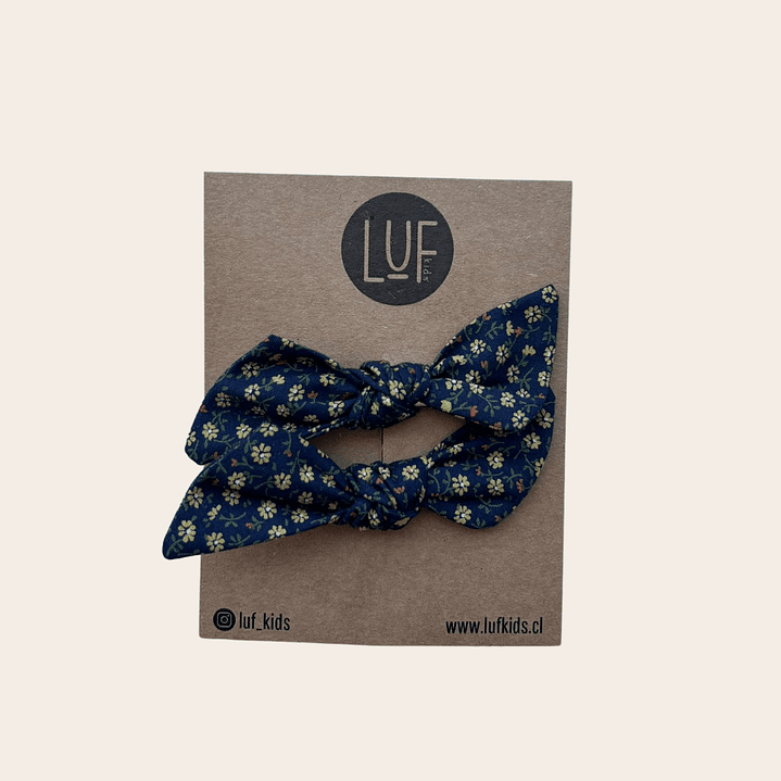 Pack x2 Nudos Flores Azul Marino Navidad 1