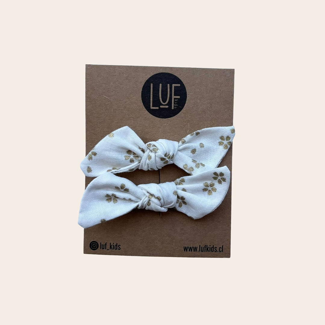 Pack x2 Nudos Flores Blancas Navidad 1