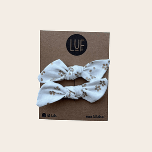 Pack x2 Nudos Flores Blancas Navidad