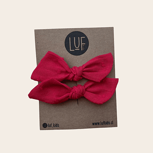 Pack x2 Nudos Plumeti Rojo Navidad