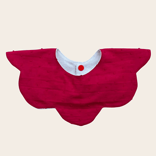 Babero Flor Plumeti Rojo Navidad