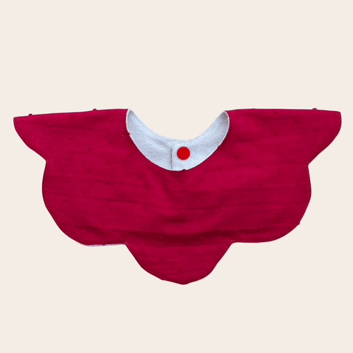 Babero Flor Plumeti Rojo Navidad 1