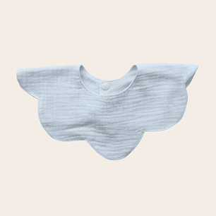 Babero Flor Muselina Blanco