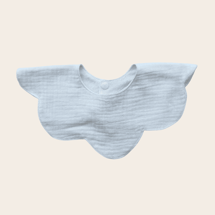 Babero Flor Muselina Blanco 1