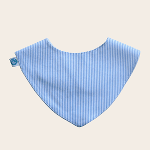 Babero Bandana Rayas Celeste