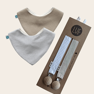 Pack Baby Boy Vichy Beige