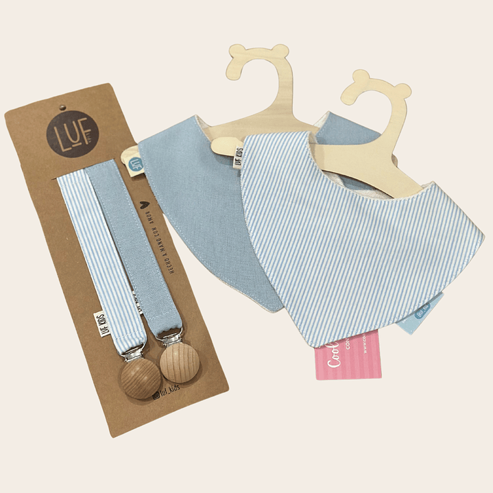 Pack Baby Boy Rayas Celeste 1