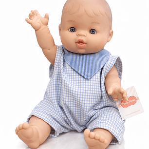 Muñeco Noah Mono Cuadrille Celeste