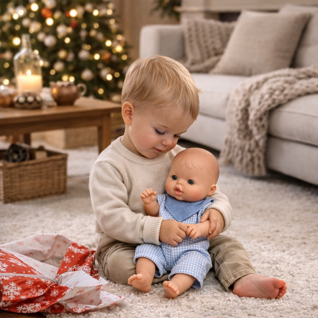 Muñeco Noah Mono Cuadrille Celeste 2