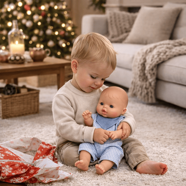 Muñeco Noah Mono Cuadrille Celeste 2