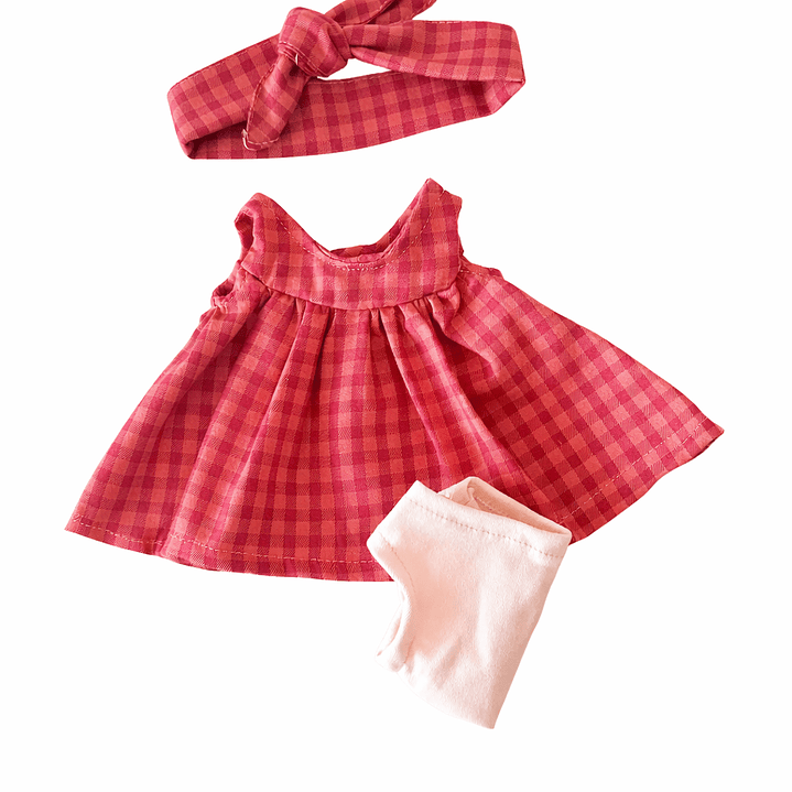 Vestido Vichy Fucsia 1