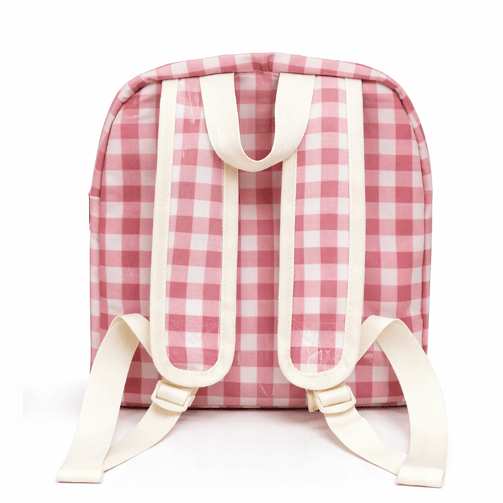 Mochila Porta Muñeca Big Vichy Rosado 2