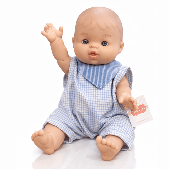 Muñeco Noah Mono Cuadrille Celeste 1