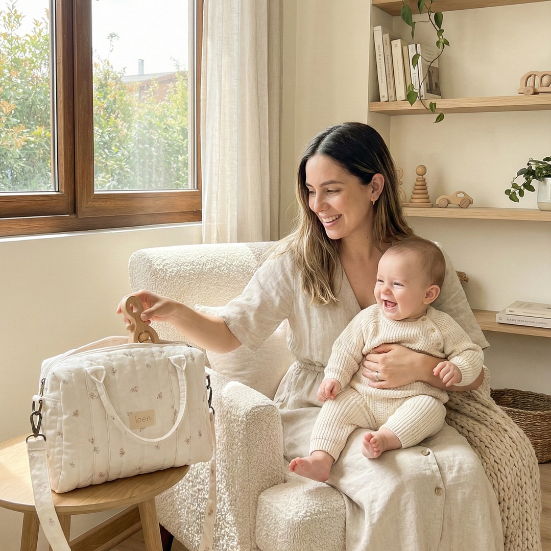 Bolso Alma Peonias Beige 2