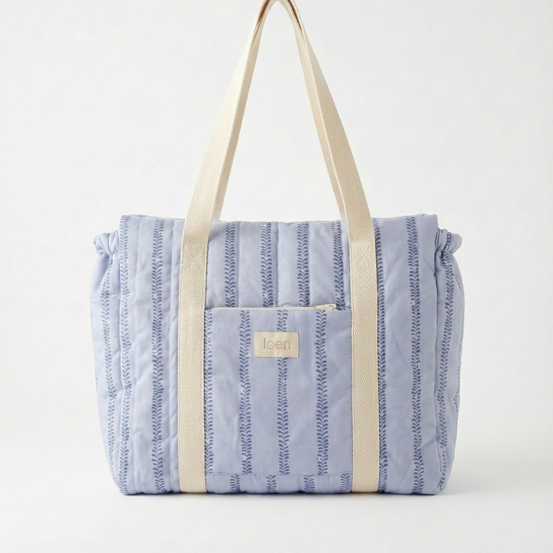 Bolso Esencial Espigas Azul 1