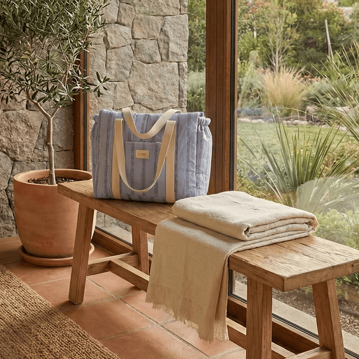 Bolso Esencial Espigas Azul 2