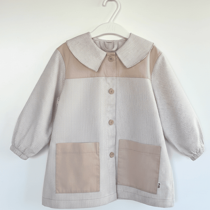 Delantal Rayas Beige 1