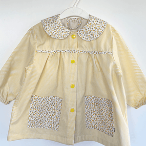 Delantal Flores - Rayas Amarillo