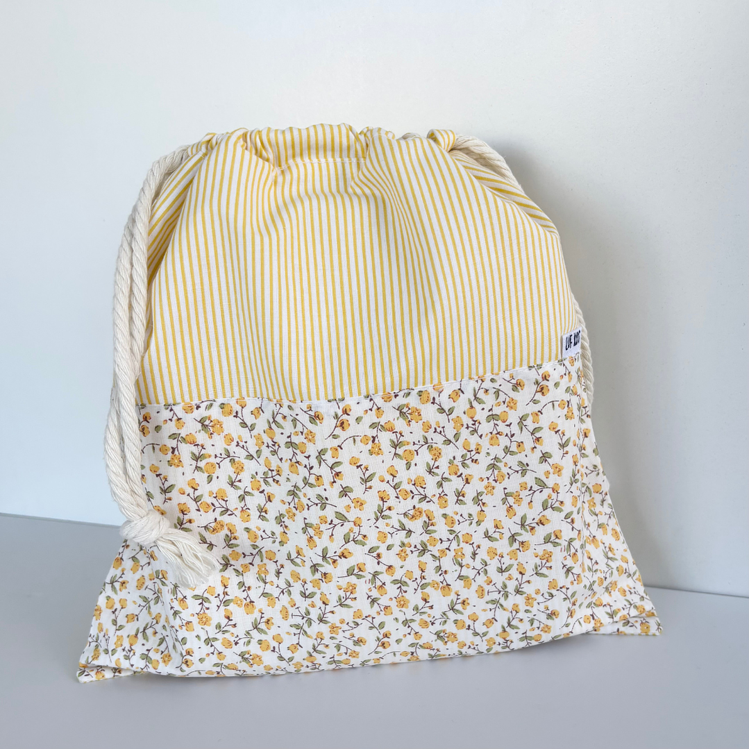 Bolsita Colación Flores y Rayas Amarilla 2
